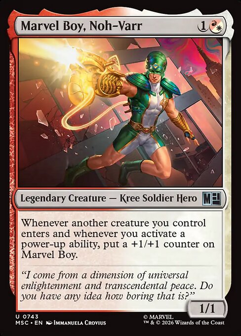Marvel Boy, Noh-Varr #743 from Marvel Super Heroes Commander