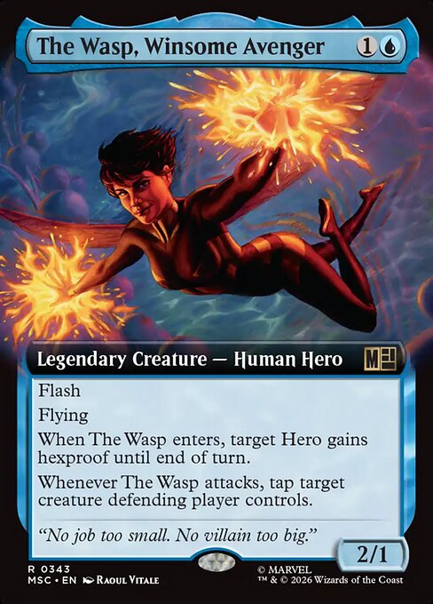 The Wasp, Winsome Avenger #343 from Marvel Super Heroes Commander