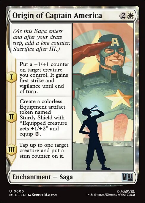 Origin of Captain America #605 from Marvel Super Heroes Commander