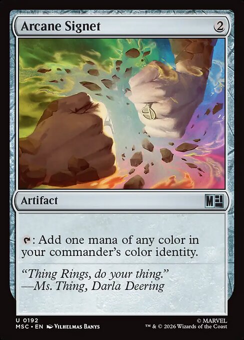 Arcane Signet #192 from Marvel Super Heroes Commander