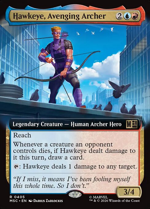 Hawkeye, Avenging Archer #405 from Marvel Super Heroes Commander