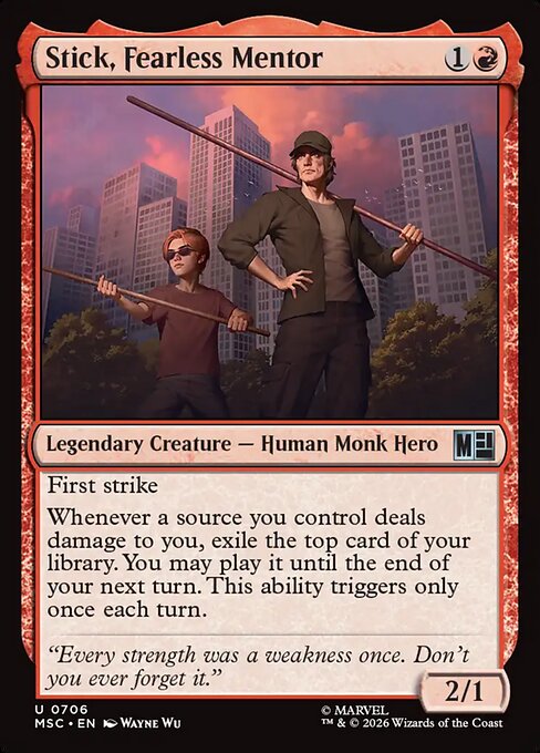 Stick, Fearless Mentor #706 from Marvel Super Heroes Commander