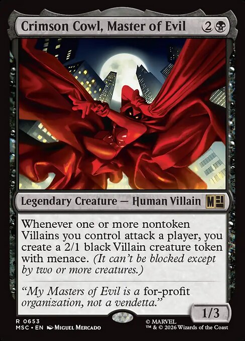Crimson Cowl, Master of Evil #653 from Marvel Super Heroes Commander