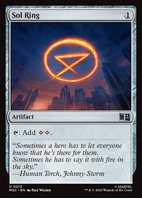 Sol Ring #212 from Marvel Super Heroes Commander