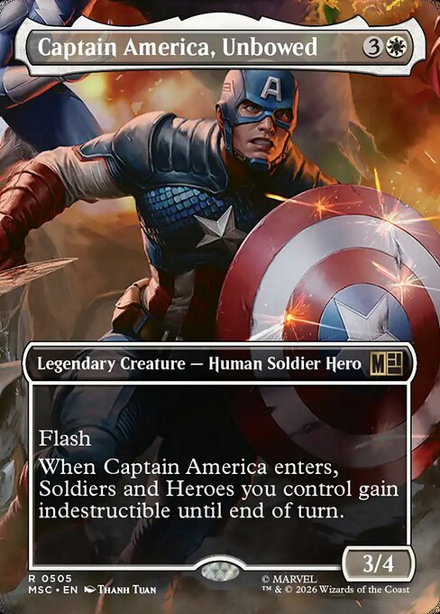 Captain America, Unbowed #505 from Marvel Super Heroes Commander