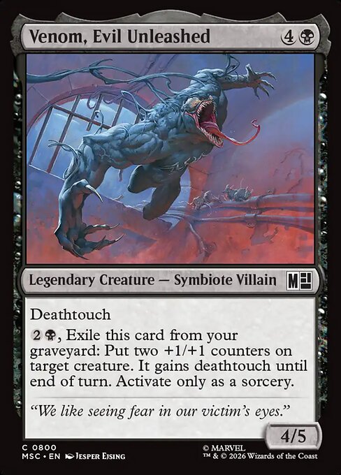 Venom, Evil Unleashed #800 from Marvel Super Heroes Commander