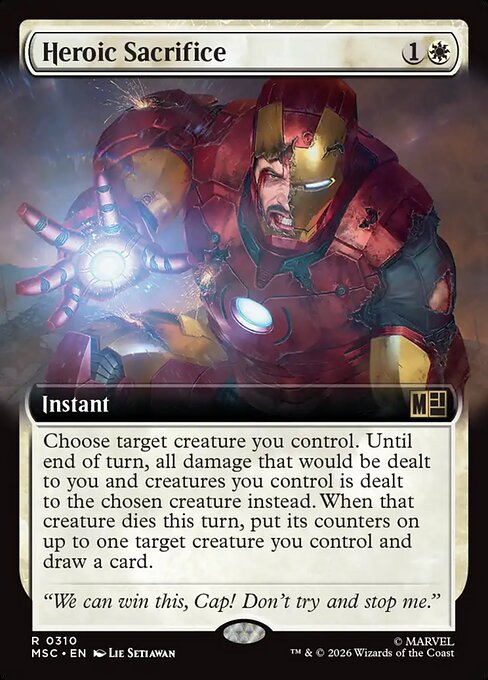 Heroic Sacrifice #310 from Marvel Super Heroes Commander