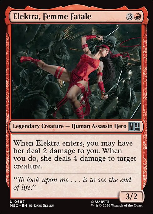 Elektra, Femme Fatale #687 from Marvel Super Heroes Commander