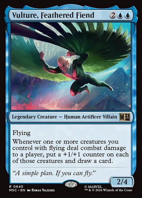 Vulture, Feathered Fiend #645 from Marvel Super Heroes Commander