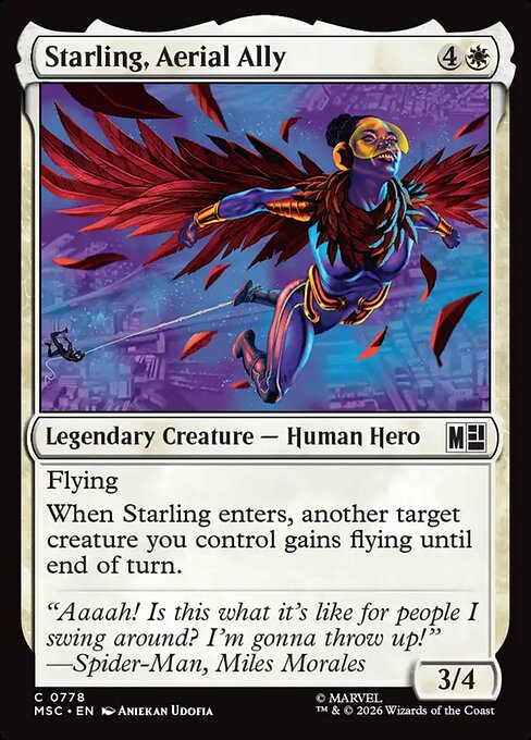 Starling, Aerial Ally #778 from Marvel Super Heroes Commander