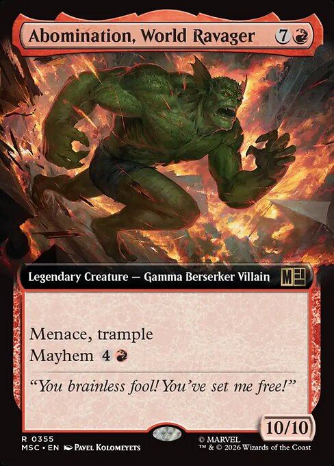 Abomination, World Ravager #355 from Marvel Super Heroes Commander