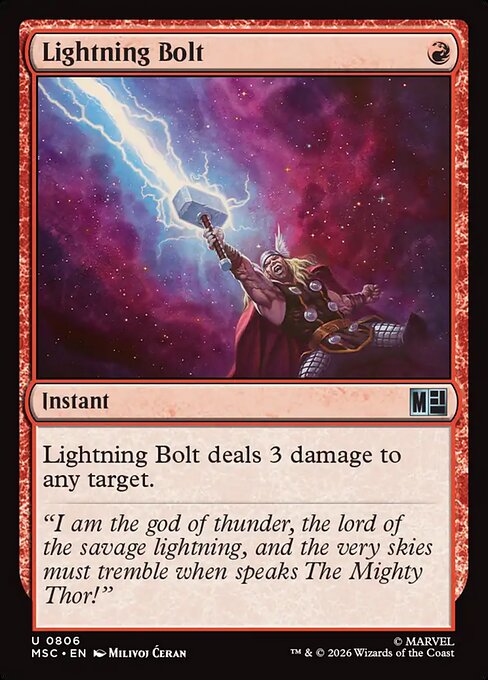 Lightning Bolt #806 from Marvel Super Heroes Commander