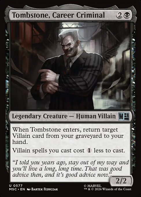 Tombstone, Career Criminal #577 from Marvel Super Heroes Commander