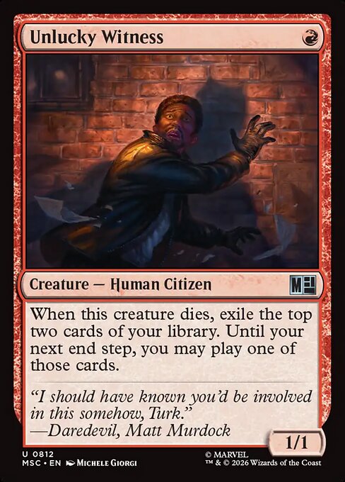 Unlucky Witness #812 from Marvel Super Heroes Commander