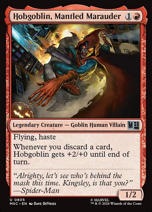 Hobgoblin, Mantled Marauder #805 from Marvel Super Heroes Commander
