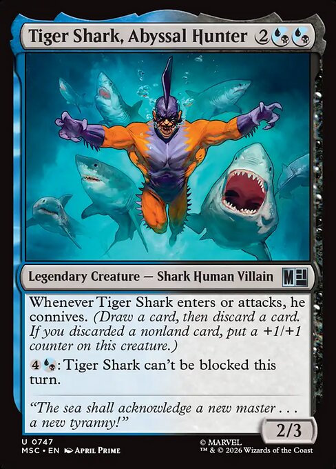 Tiger Shark, Abyssal Hunter #747 from Marvel Super Heroes Commander