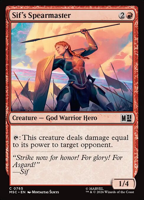 Sif's Spearmaster #765 from Marvel Super Heroes Commander