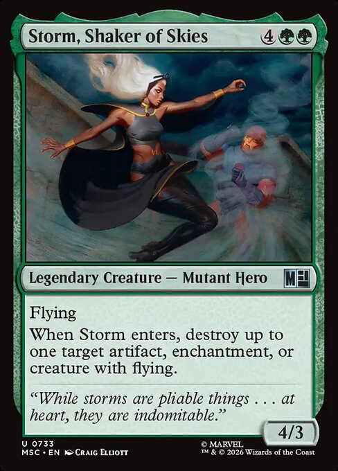 Storm, Shaker of Skies #733 from Marvel Super Heroes Commander