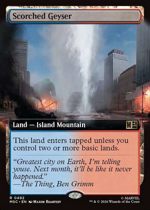 Scorched Geyser #492 from Marvel Super Heroes Commander