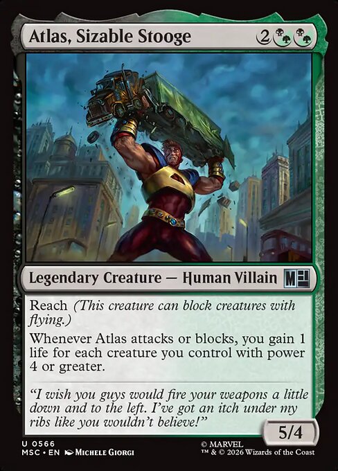Atlas, Sizable Stooge #566 from Marvel Super Heroes Commander