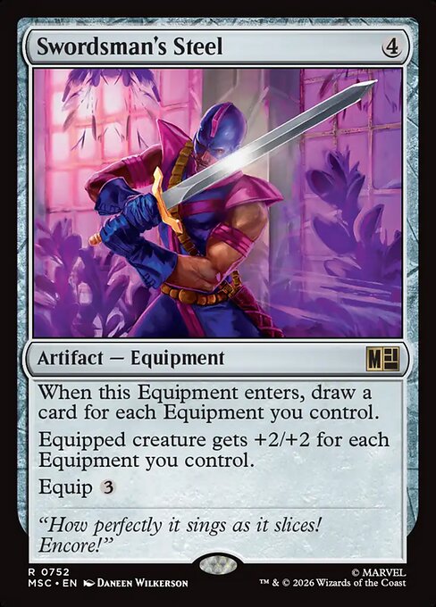 Swordsman's Steel #752 from Marvel Super Heroes Commander