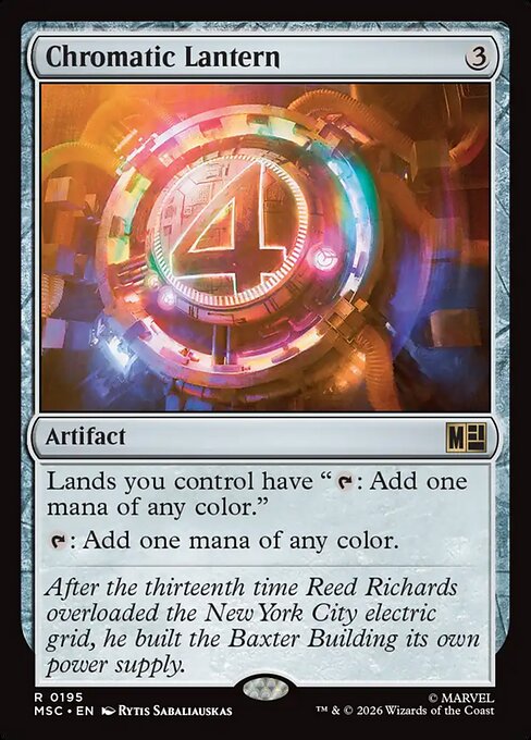 Chromatic Lantern #195 from Marvel Super Heroes Commander