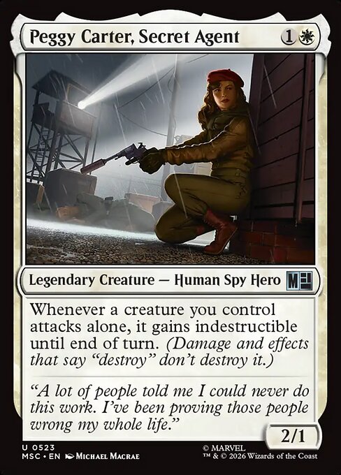 Peggy Carter, Secret Agent #523 from Marvel Super Heroes Commander