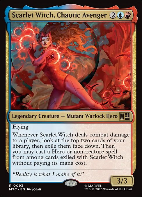 Scarlet Witch, Chaotic Avenger #93 from Marvel Super Heroes Commander