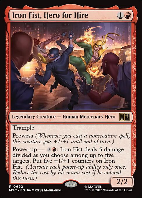 Iron Fist, Hero for Hire #692 from Marvel Super Heroes Commander