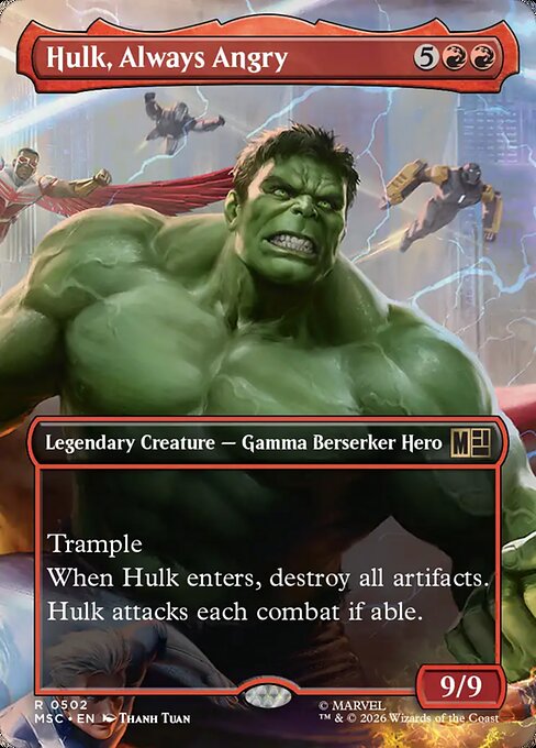 Hulk, Always Angry #502 from Marvel Super Heroes Commander
