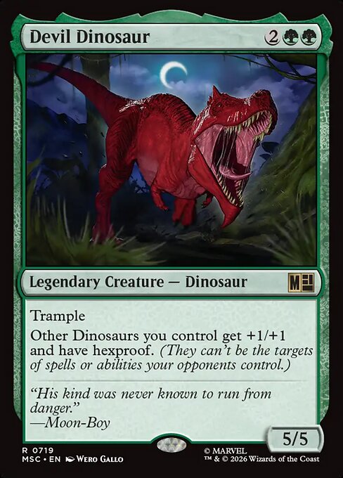 Devil Dinosaur #719 from Marvel Super Heroes Commander