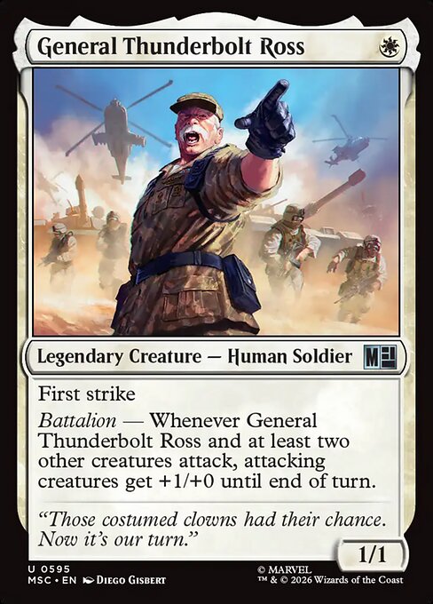 General Thunderbolt Ross #595 from Marvel Super Heroes Commander