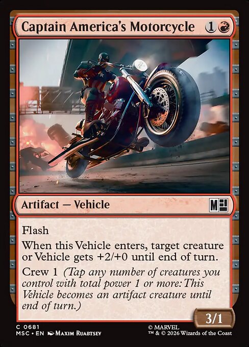 Captain America's Motorcycle #681 from Marvel Super Heroes Commander