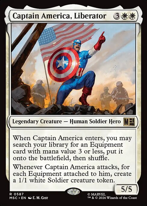 Captain America, Liberator #587 from Marvel Super Heroes Commander