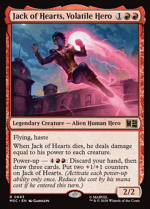 Jack of Hearts, Volatile Hero #693 from Marvel Super Heroes Commander