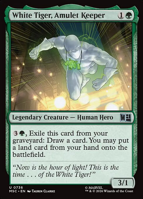 White Tiger, Amulet Keeper #736 from Marvel Super Heroes Commander