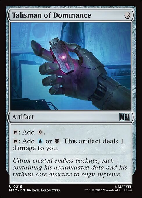 Talisman of Dominance #219 from Marvel Super Heroes Commander