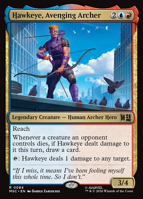 Hawkeye, Avenging Archer #84 from Marvel Super Heroes Commander