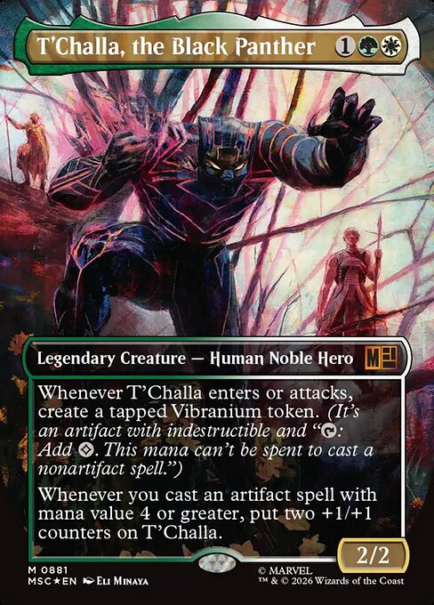 T'Challa, the Black Panther #881 from Marvel Super Heroes Commander