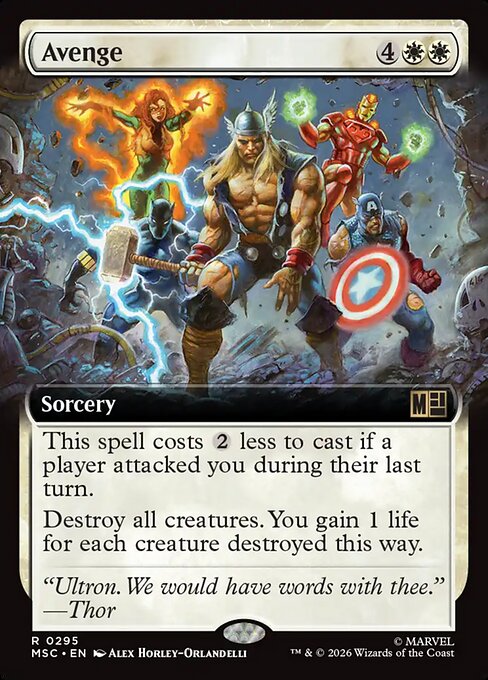 Avenge #295 from Marvel Super Heroes Commander