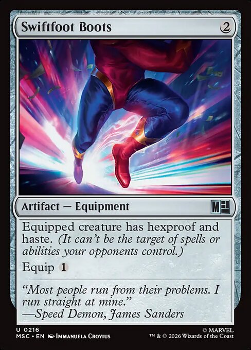 Swiftfoot Boots #216 from Marvel Super Heroes Commander