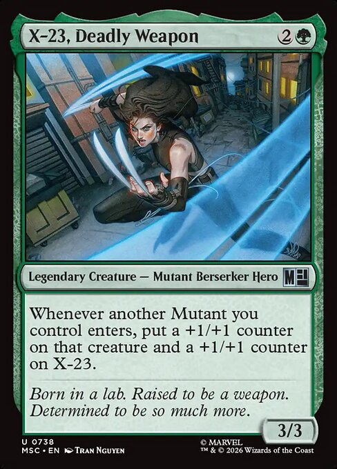 X-23, Deadly Weapon #738 from Marvel Super Heroes Commander