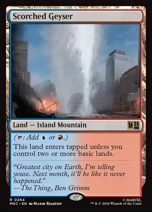 Scorched Geyser #264 from Marvel Super Heroes Commander