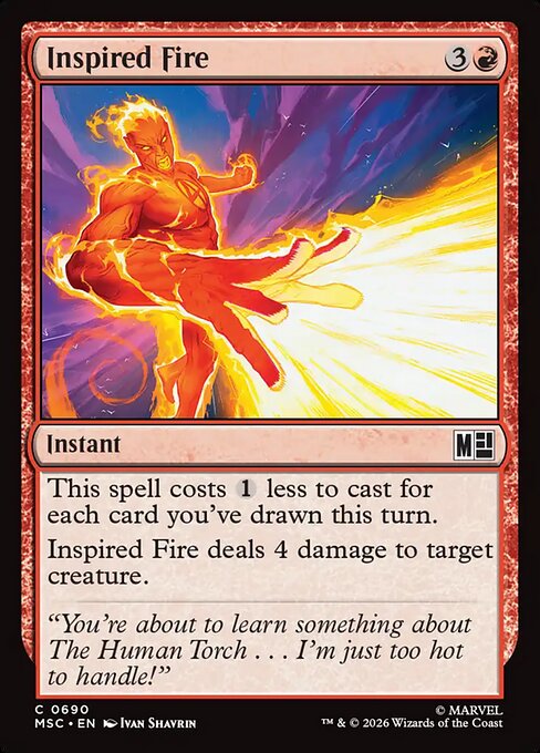 Inspired Fire #690 from Marvel Super Heroes Commander