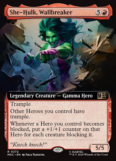 She-Hulk, Wallbreaker #372 from Marvel Super Heroes Commander