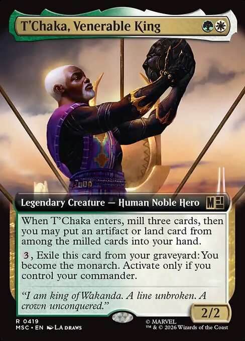 T'Chaka, Venerable King #419 from Marvel Super Heroes Commander
