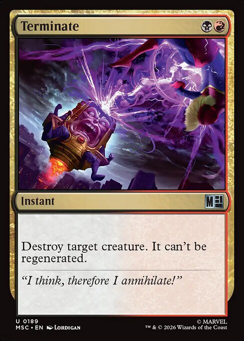 Terminate #189 from Marvel Super Heroes Commander