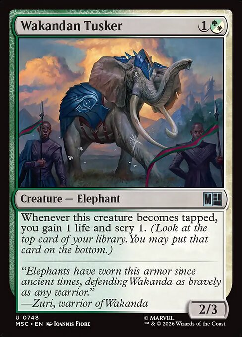 Wakandan Tusker #748 from Marvel Super Heroes Commander