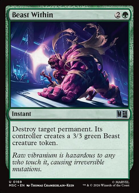 Beast Within #169 from Marvel Super Heroes Commander
