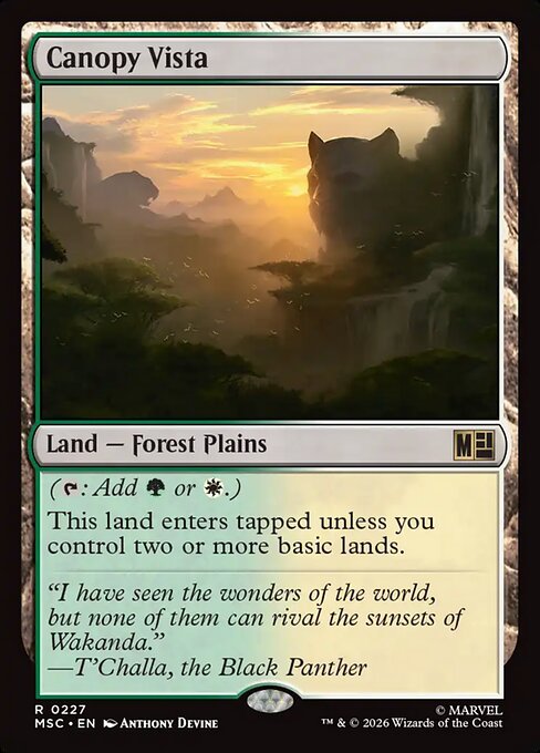 Canopy Vista #227 from Marvel Super Heroes Commander
